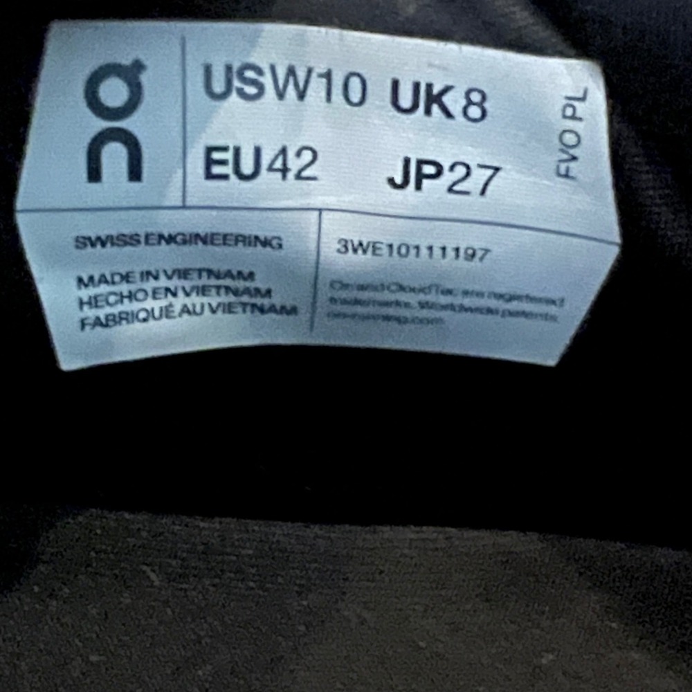 On Cloudmonster 2 Running Shoes Black Magnet 
 Womens Size 10 - Picture 8 of 12